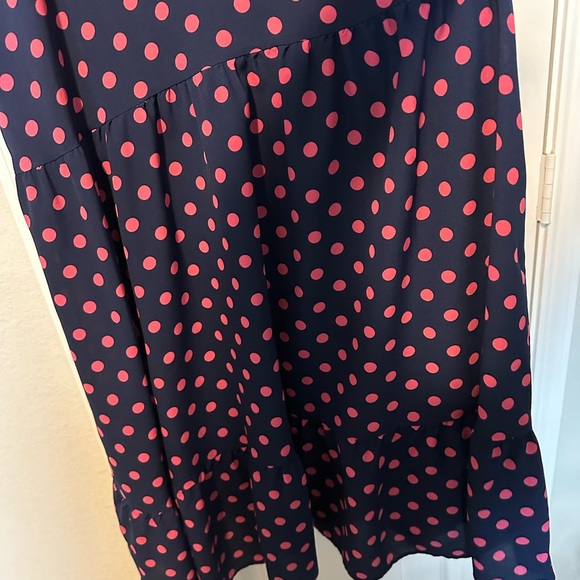 Sam Edelman Women’s Tiered Blue/Pink Halter Midi Party‎ Cocktail Dress Size 10 - Picture 3 of 14